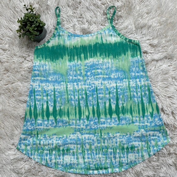 🎉HP🎉 Zenana Tie Dye Tank Top 💗 Green & Blue - Picture 5 of 14